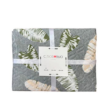Покрывало двустороннее Комфорт Листья фикуса