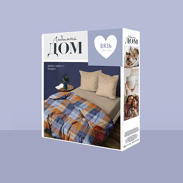 КПБ  Любимый дом Бязь  60302-1/60317-1 Квадро н/у
