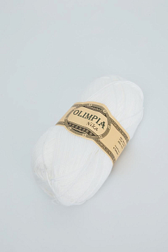 Пряжа для ручного вязания Олимпия Ника/Olimpia Nika цв.G1 белая 5шт*100г