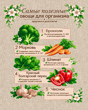 Полотно вафельное 50 см наб 29596-1 Овощи