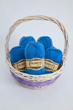 Пряжа для ручного вязания Олимпия Спарта/Olimpia Sparta цв.IR28 василек 5шт*100г