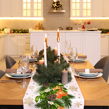 Полотно вафельное 50 см 29232-1 Мандариновый коктель