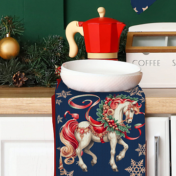 Полотно вафельное 50 см наб 29403-3 Сказочный конь