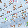 Фланель 90 см наб 64024-6 Радужные жирафики голубой
