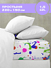 Простыня перкаль Crazy Getup 16544-2 Paint white