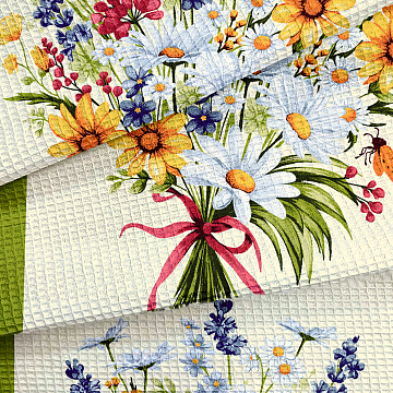 Полотно вафельное 50 см наб 29433-1 Весенний букет