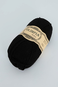 Пряжа для ручного вязания Олимпия Ника/Olimpia Nika цв.G20 черная 5шт*100г