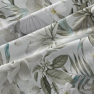 Перкаль 220 см 6984-1 Серебряный лотос