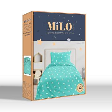 КПБ Milo by Fine Line Поплин 64008-1 Лапки на бирюзовом