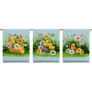 Полотно вафельное 150 см наб 29472-1 Весенний праздник