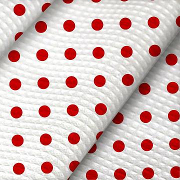 Комплект вафельных полотенец Fine Line 62040-1 Красный горох на белом