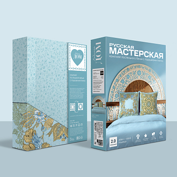 КПБ Любимый дом Бязь РУССКАЯ МАСТЕРСКАЯ (70х70 - 2 шт. панно) 60383-1/13320-8 Надежда