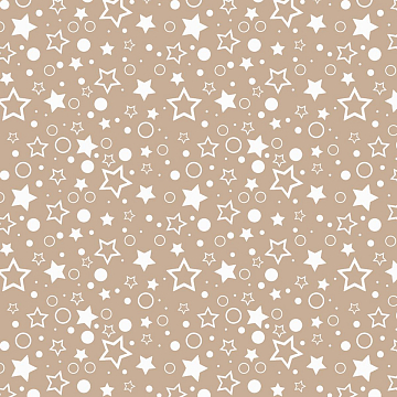 Перкаль 150 см наб 64016-5 Белое ассорти на бежевом