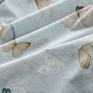 Бязь Премиум 150 см наб 64050-1 Лаверна голубой