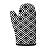 Прихватка-рукавица рогожка Fine Line 62077-4 Ромбы черно-белые