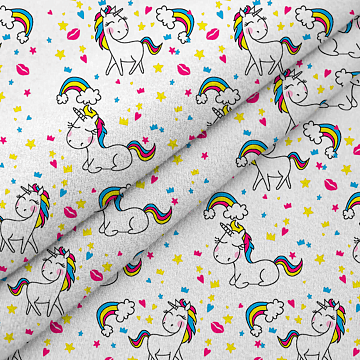 Фланель 90 см 29145-1 Лошадки