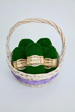 Пряжа для ручного вязания Olimpia Nika цв.G15 олива 5шт*100г