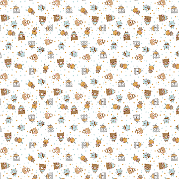 Фланель 90 см 29149-1 Мишки