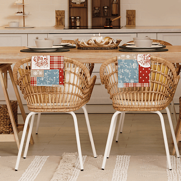 Полотно вафельное 150 см наб 29393-1 Новогодний пэчворк