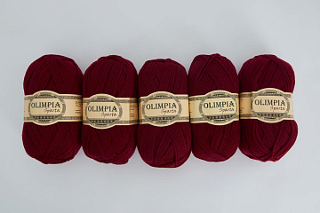Пряжа для ручного вязания Olimpia Sparta цв.IR6 бордо 5шт*100г