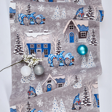 Полотно вафельное 50 см 29220-1 Сказочные гномики