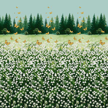 Перкаль 220 см наб 72206-1 Ландыши