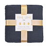 Плед велсофт Fine Line Графит 19-3927 кубик