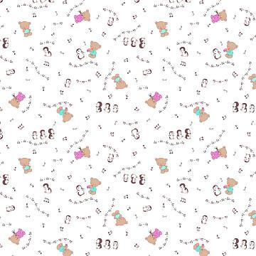 Ситец 95 см 21168-1 Музыкальные нотки