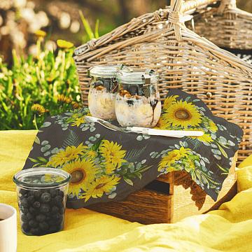 Полотно вафельное 50 см наб 62190-1 Подсолнух