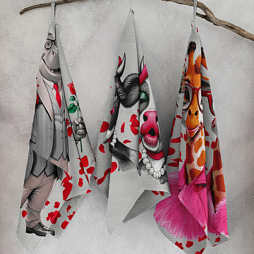 Полотно вафельное 150 см наб 29481-1 Любовь