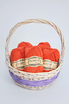 Пряжа для ручного вязания Олимпия Ника/Olimpia Nika цв.G4 коралл 5шт*100г