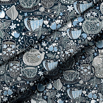 Рогожка 150 см наб 29316-2 Чаепитие