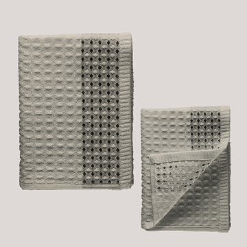 Полотенце вафельное Fine Line, коллекция Amelia, серебристый