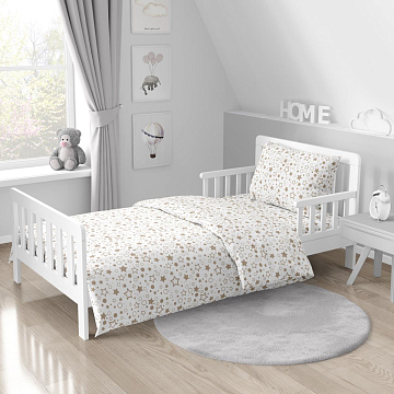 Перкаль 150 см наб 64016-6 Бежевое ассорти на белом