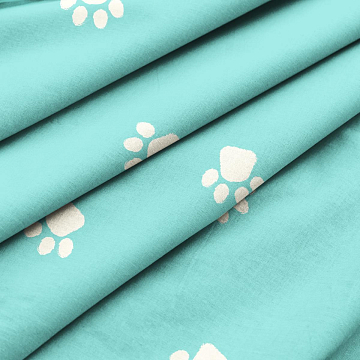 КПБ Milo by Fine Line Поплин 64008-1 Лапки на бирюзовом