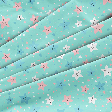 Фланель 90 см наб 64045-1 Космик голубой компаньон