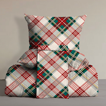 Перкаль 220 см наб 43091-1 Новогодний тартан