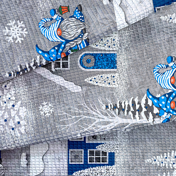 Полотно вафельное 50 см 29220-1 Сказочные гномики