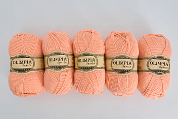 Пряжа для ручного вязания Olimpia Sparta цв.IR2 персик 5шт*100г