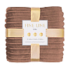 Плед велсофт Fine Line Мусс Мокко 17-1230 полоса, 3 см