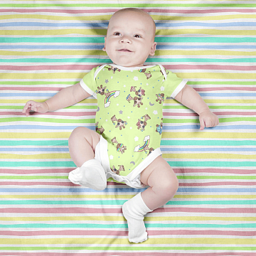 Фланель 90 см наб 64063-1 Радужная полоска компаньон