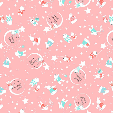 Ситец 95 см наб 64044-4 Космик розовый