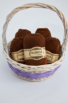 Пряжа для ручного вязания Olimpia Nika цв.G17 шоколад 5шт*100г