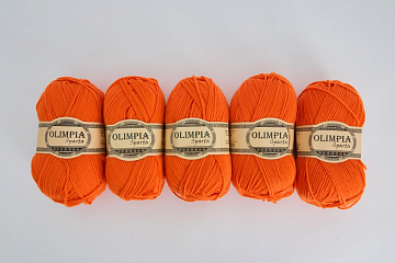 Пряжа для ручного вязания Олимпия Спарта/Olimpia Sparta цв.IR4 оранж 5шт*100г