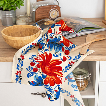 Полотно вафельное 50 см наб 29431-2 Аленький цветочек