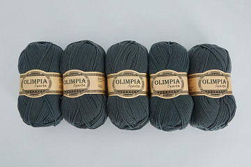 Пряжа для ручного вязания Olimpia Sparta цв.IR22 мокрый асфальт 5шт*100г
