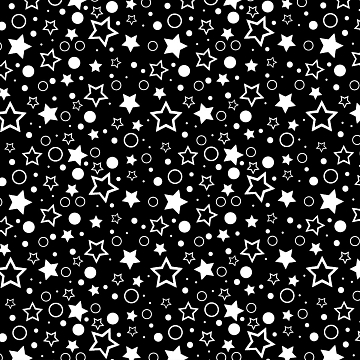 Перкаль 150 см наб 64016-3 Белое ассорти на черном