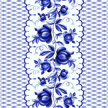 Полотно вафельное 50 см наб 4035-1 Гжель
