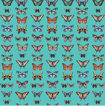 Перкаль 220 см 7229-2 Бабочки