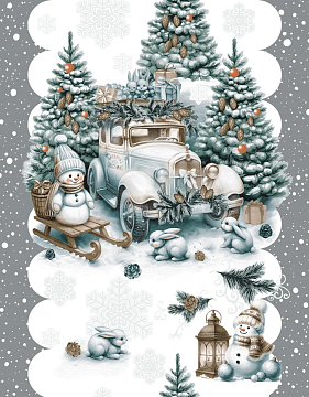 Дорожка 50 см наб 29385-1 Веселый Новый год